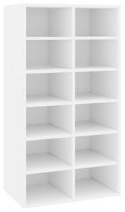 VidaXL 12 Polcos Cipőtartó - Fehér Fa - 54x34x100,5 cm