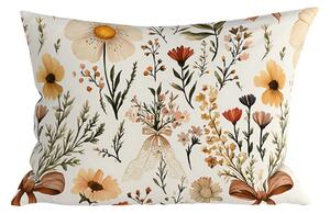 Poliészter-pamut párnahuzat FLORAL RIBBON POLY 50x70 cm, krém