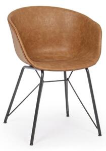 WARHOL barna vintage műbőr szék