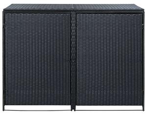 Kertre Kész - Dupla Kukatároló - PE Rattan - 148x80x111cm