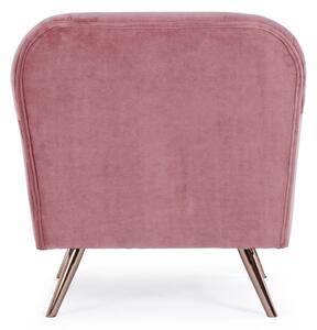 LYDIA rózsaszín bársony fotel