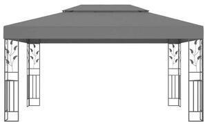 VidaXL Kerti Pavilon - Dupla Tető - 3x4m - Antracitszürke