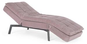 BEA rózsaszín bársony fotelágy