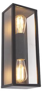 Okos fali lámpa fekete 38 cm 2-lámpás IP44 Wifi-vel ST64 - Charlois