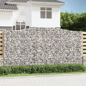 4 db íves horganyzott vas gabion kosár 400x50x200/220 cm