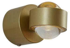 Design fali lámpa sárgaréz LED-del IP44 - Lens