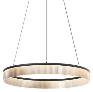 Modern fekete függőlámpa 78 cm LED-del, 3 lépésben dimmelhető - Anello csillár