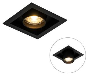Modern süllyesztett spot fekete, 1 lámpával állítható - Tető