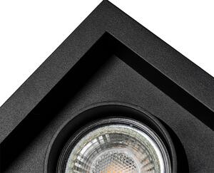 Modern süllyesztett spot fekete, 1 lámpával állítható - Tető