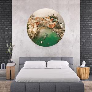 PIPPER. Textil kör alakú falmatrica "Cinque Terre – Olaszország" Méret: 120cm