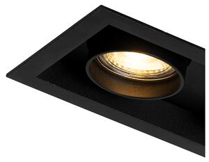 Modern süllyesztett spot fekete fekete állítható 2-lámpa - tető
