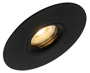 6 db Modern süllyesztett folt fekete 12 cm - Buco