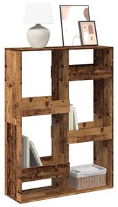 Antik fa színű szerelt fa könyvespolc 100 x 33 x 135 cm