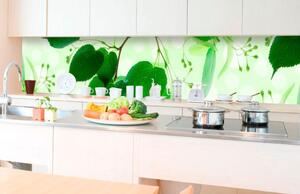 Öntapadós fotótapéta konyhába zöld levelek