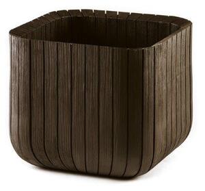 Keter Cube Planter M virágláda whiskey barna