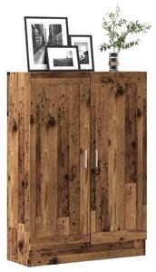 Antik fa színű szerelt fa könyvszekrény 82,5 x 30,5 x 115 cm