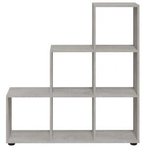Modern Lépcsős Könyvespolc - Betonszürke - 107 cm
