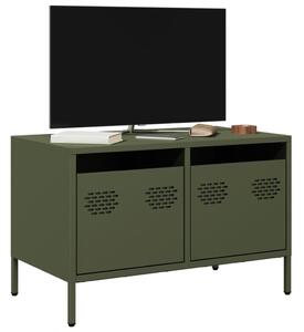 Olívazöld hidegen hengerelt acél TV-szekrény 68 x 39 x 43,5 cm