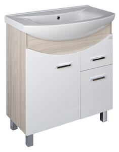TMP ZX 65 - SONOMA - álló fürdőszobabútor - Sanovit ZENON - 6065 porcelán mosdóval - 65 x 47 cm