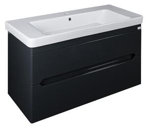 TMP SHARP 105 - ANTRACIT - fali fürdőszobabútor 105 cm Sanovit Luxury 11105 porcelán mosdóval