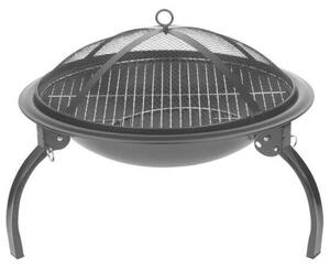 Homefire BBQ Kerti grill, kerek grill, fém, 54x25 cm