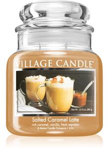 Village Candle Salted Caramel Latte illatos gyertya (Glass Lid) 389 g