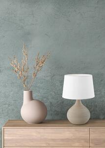 Martin fehér-barna kerámia-szövet asztali lámpa, magasság 29 cm - Trio