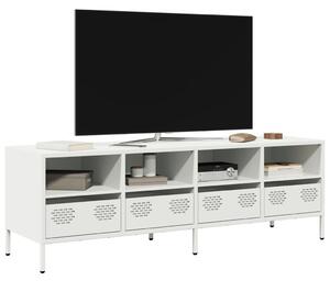 Fehér hidegen hengerelt acél TV-szekrény 135 x 39 x 43,5 cm