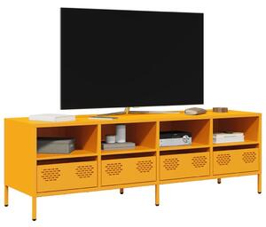 Mustársárga hidegen hengerelt acél TV-szekrény 135x39x43,5 cm