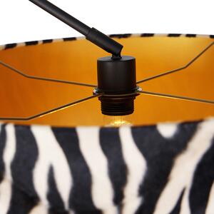 Modern állólámpa fekete búra zebra design 50 cm - Szerkesztő