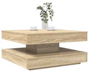 Sonoma tölgy dohányzóasztal 360 fokban forgatható 70x70x34,5 cm