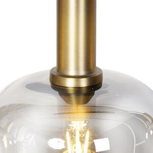 Design függőlámpa fekete arannyal füstüveggel 4 lámpás - Zuzanna