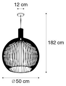 Design függőlámpa fekete 50 cm - Wire Dos