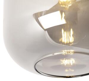 Design mennyezeti lámpa fekete arannyal füstüveggel - Zuzanna