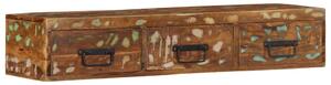 Tömör újrahasznosított falra szerelhető TV-szekrény 100x30x19cm