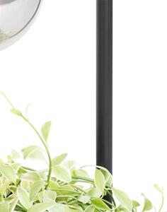 Modern asztali lámpa fekete, üveglapos kerek - Roslini