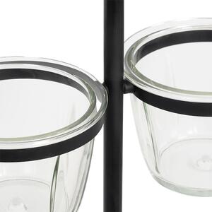 Modern állólámpa fekete üveggel 33 cm - Roslini