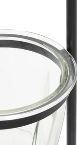 Modern állólámpa fekete üveggel 25 cm - Roslini