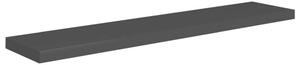Fali Polc - 4 db - Fekete - 120cm