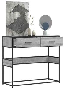 Szürke sonoma színű szerelt fa tálalóasztal 90x35x80 cm