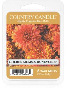 Country Candle Golden Mums & Honey Crisp illatos viasz aromalámpába 64 g