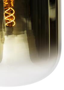Design függőlámpa fekete, arany üveggel 2 fényű - Bliss