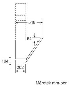 Bosch DWK98PR60 Beépíthető páraelszívó, 840 m3/óra, 5 fokozat, A+ energiaosztály, Fekete