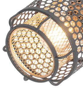 Design mennyezeti lámpa fekete arannyal 4 fényes hosszúkás - Noud