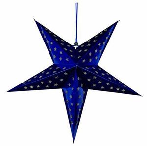 Karácsonyi csillag időzítővel 60cm/10x LED - kék