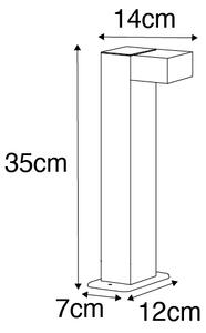 Ipari kültéri állólámpa fekete 35 cm IP44 - Baleno
