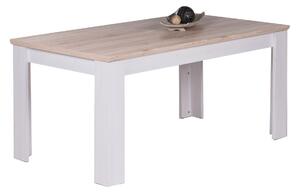 Forgácslap Kihúzható Asztal, Romina Fehér / San Remo Tölgy, H160-200xSz80xM76 cm