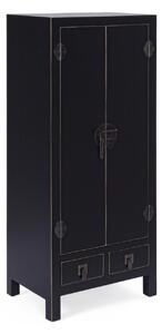 PECHINO fekete tálalószekrény 2 ajtóval és 2 fiókkal