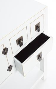 PECHINO fehér konzolasztal 2 ajtóval és 6 fiókkal