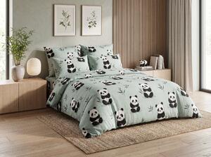 Mikroszálas ágyneműhuzat PANDA RELAX mentás Ágyneműhuzat mérete: 70 x 90 cm | 140 x 200 cm